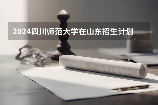 2024四川师范大学在山东招生计划（招生人数介绍）