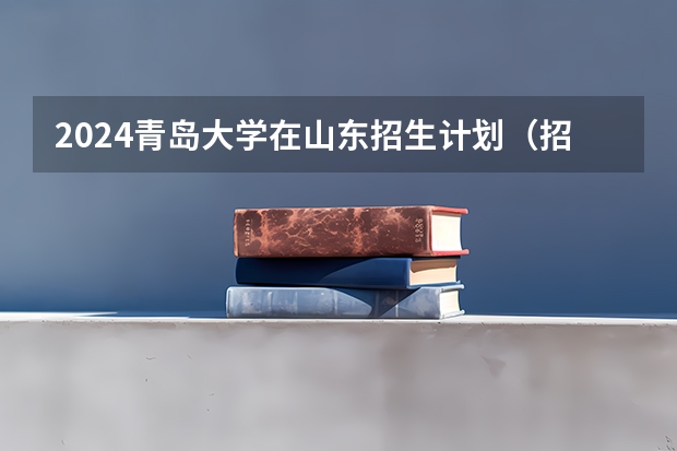 2024青岛大学在山东招生计划（招生人数介绍）