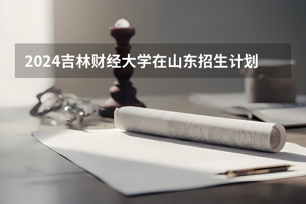 2024吉林财经大学在山东招生计划（招生人数介绍）