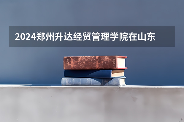 2024郑州升达经贸管理学院在山东招生计划（招生人数介绍）