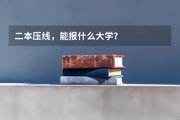 二本压线，能报什么大学？