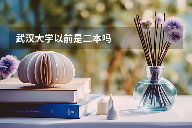 武汉大学以前是二本吗