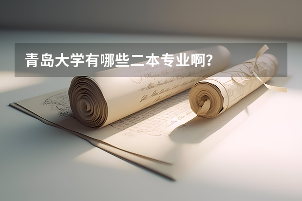 青岛大学有哪些二本专业啊？