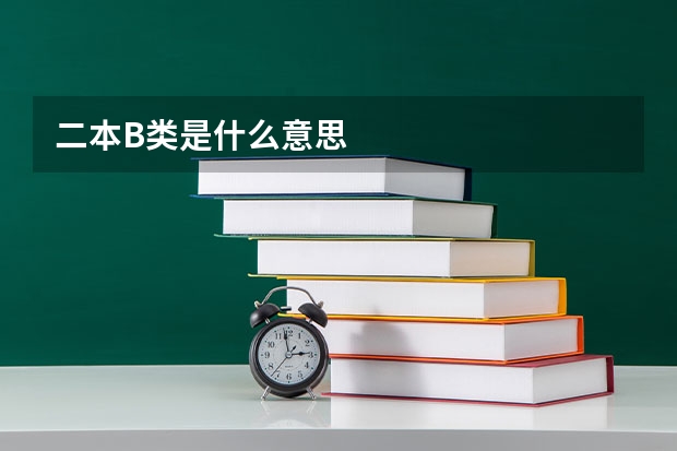 二本B类是什么意思