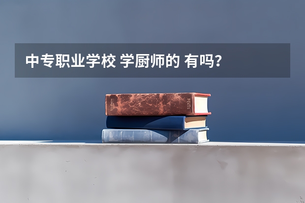 中专职业学校 学厨师的 有吗？