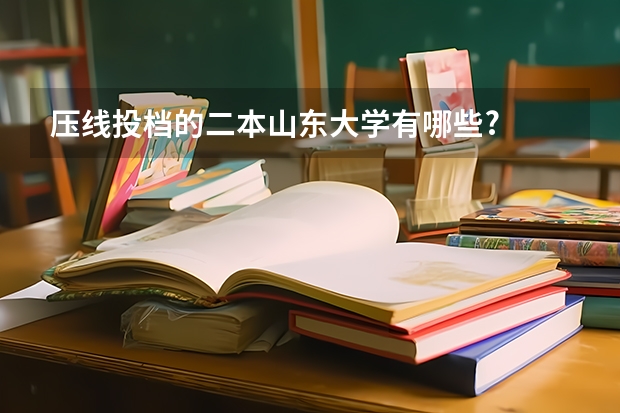 压线投档的二本山东大学有哪些?