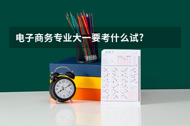 电子商务专业大一要考什么试?