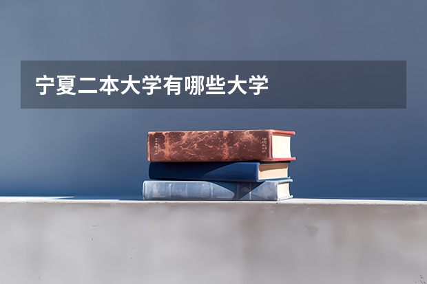 宁夏二本大学有哪些大学