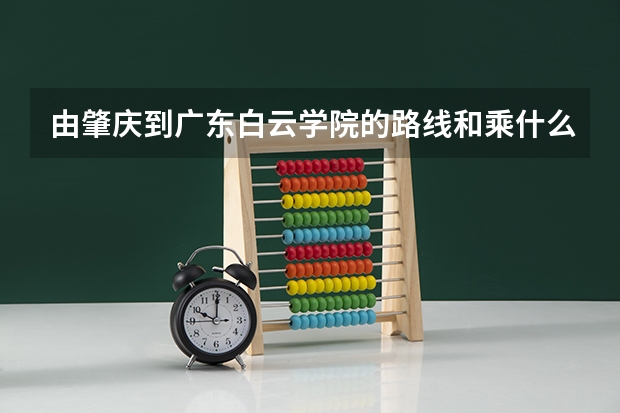 由肇庆到广东白云学院的路线和乘什么车??