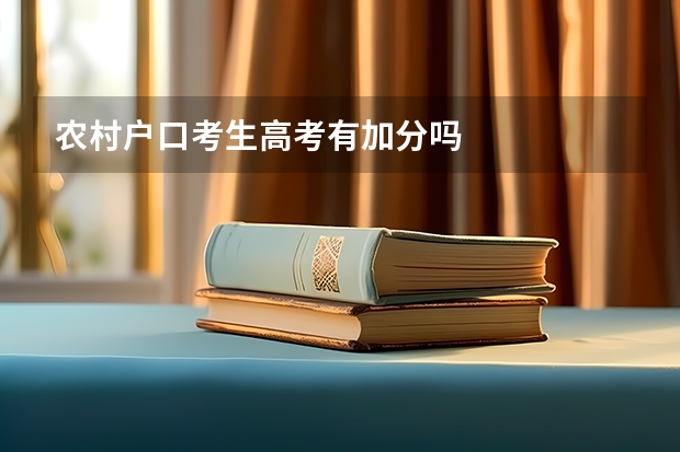 农村户口考生高考有加分吗